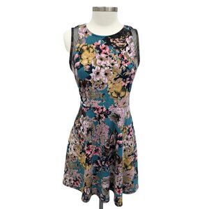 Xhilaration Sleeveless Floral Dress Fit & Flare Multicolor Womens Size XL Summer